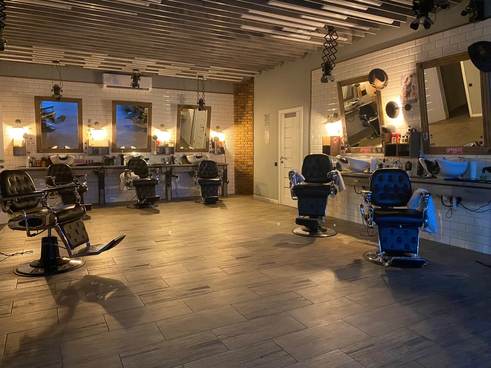 Interior of a modern barber shop